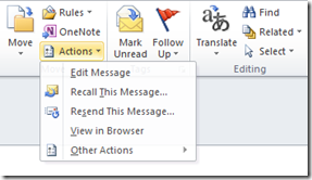 Recall This Message in Outlook 2013 and Outlook 2010