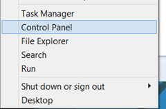 Launch Control Panel in Windows 8.1