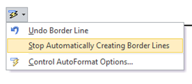 Stop Automatically Creating Border lines