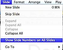 Show Slide Numbers in Keynote