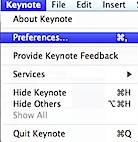 Keynote Preferences