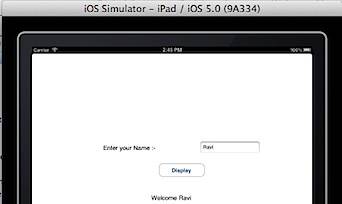 Welcome App in iPad Simulator