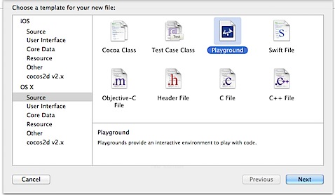 Choose a template from your new file