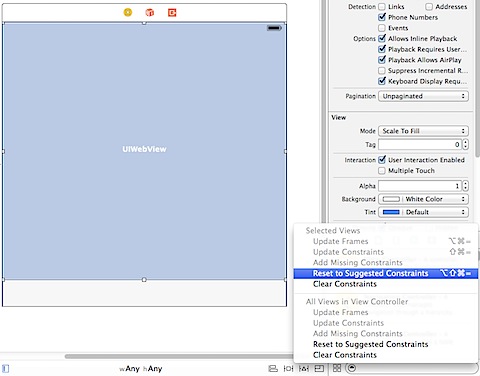 Reset to Suggested Constraints