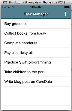 TaskManager using CoreData