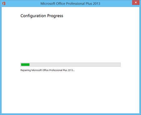 Repairing Microsoft Office Professional Plus 2013