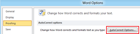 Word Options Word 2010