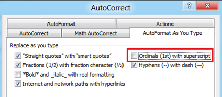 Ordinals with superscript