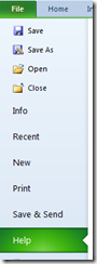 Help menu in Excel 2013 and Excel 2010
