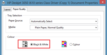 Black and White Print Out in Word 2013