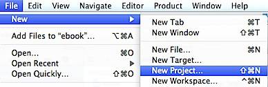 Xcode new project window