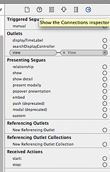 Connections Inspector in Xcode 6