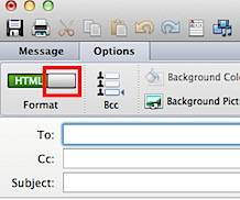 Change new message format Outlook 2011