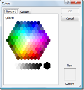 Page Colour Palette in Word 2010