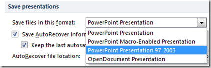 PowerPoint 2010 Save Presentations