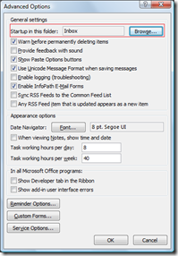 Startup folder in Outlook 2007