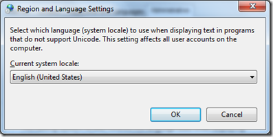 Region and Language Settings on Windows 7