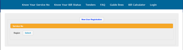 Select region in New User Registration 