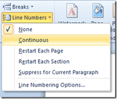 add line numbers in word for mac 2011