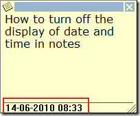 display date and time in Outlook notes