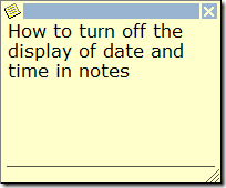 Date and time hidden in Outlook notes 