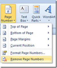 Remove Page Numbers